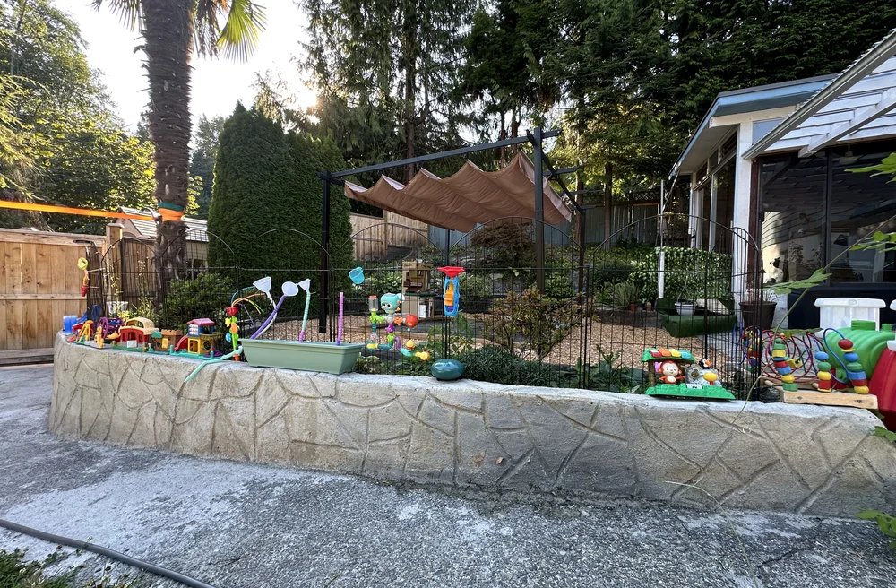 Garden and nature-play area