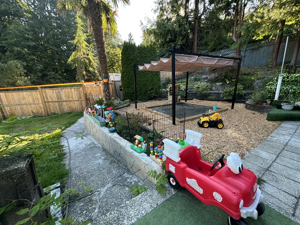 Outdoor pathway and play area