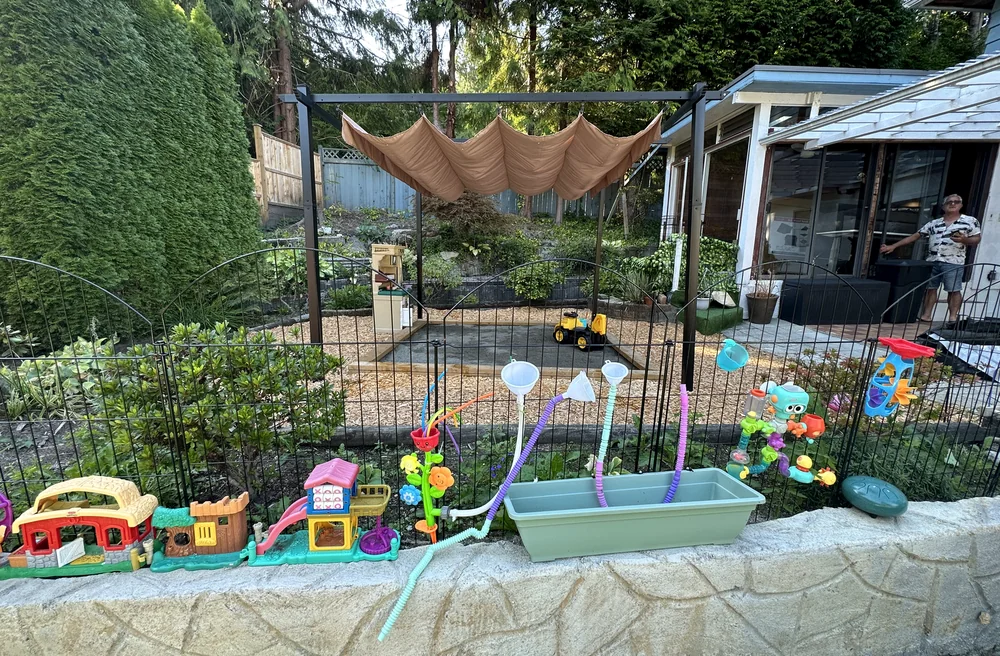 Wide view of the Mini Marvels backyard