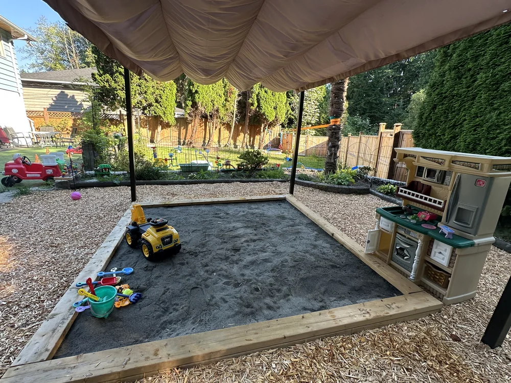 Covered sandbox